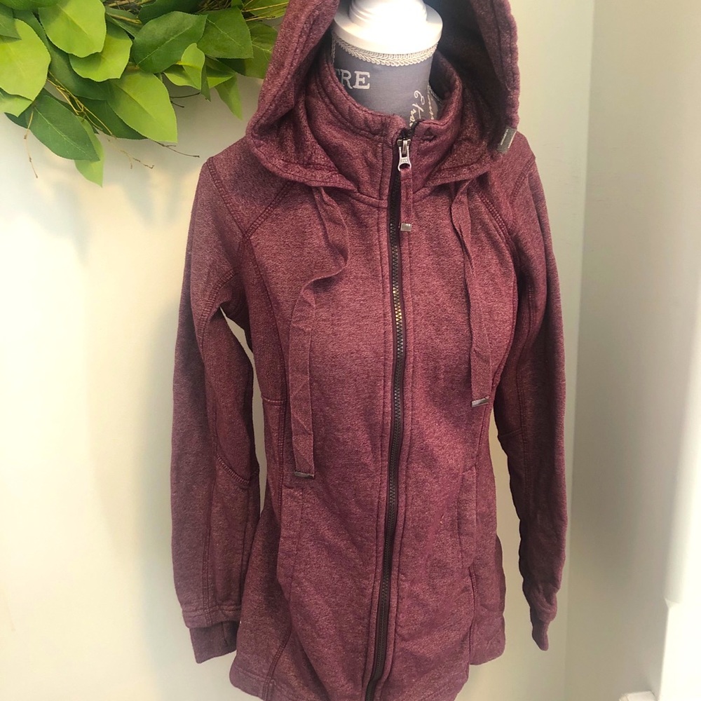 Long zip up hooded sweatshirt